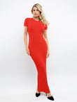 Popilush® dress in a red maxi style