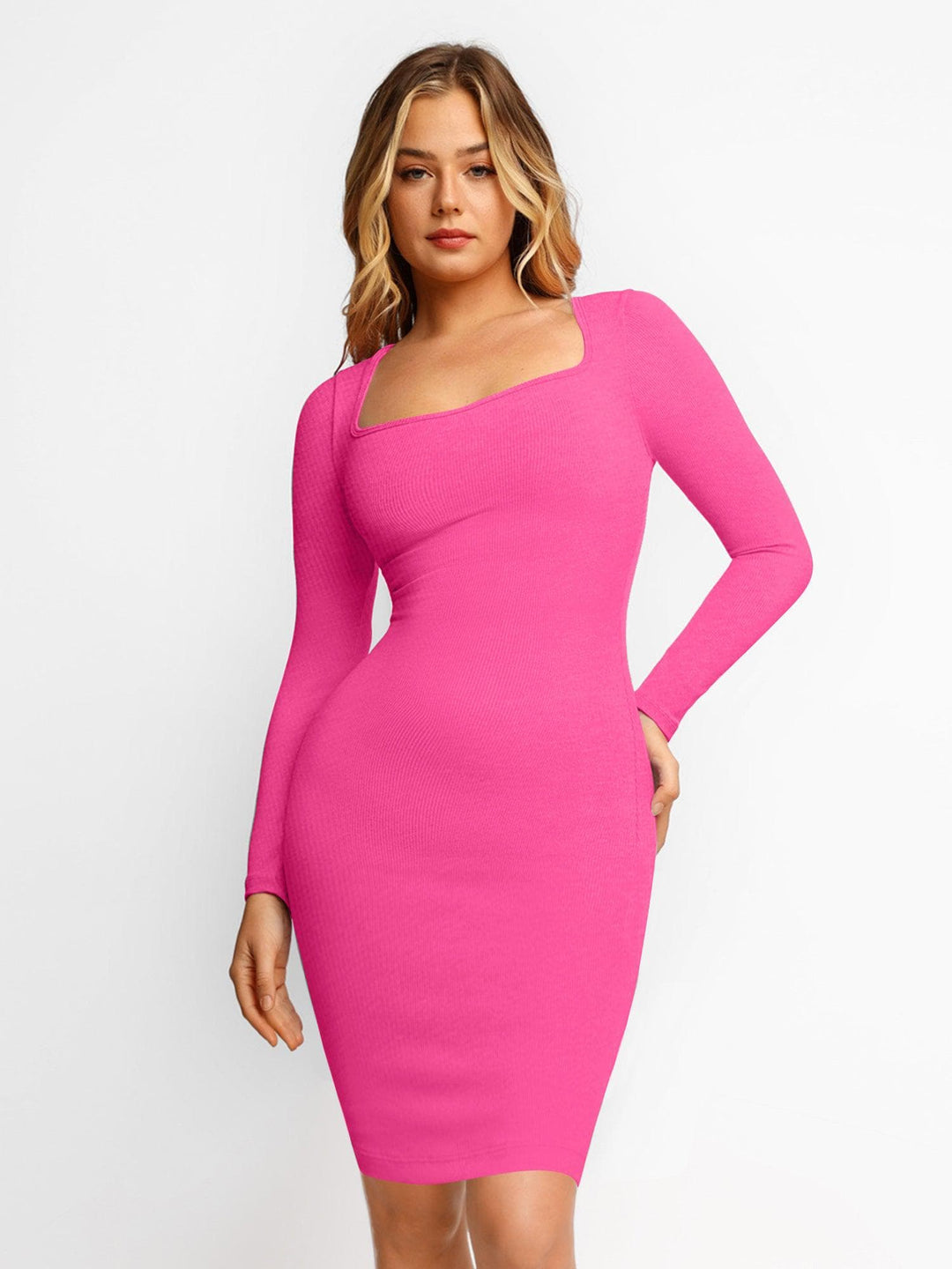 Dress Mesh Hot Pink Long Sleeve Bodycon Dress Shapewear Bodycon Dress Shapewear Square Neck Long Sleeve Dress Mesh Hot Pink Long Sleeve Bodycon Dress Shapewear Bodycon Dress Shapewear Square Neck Long Sleeve