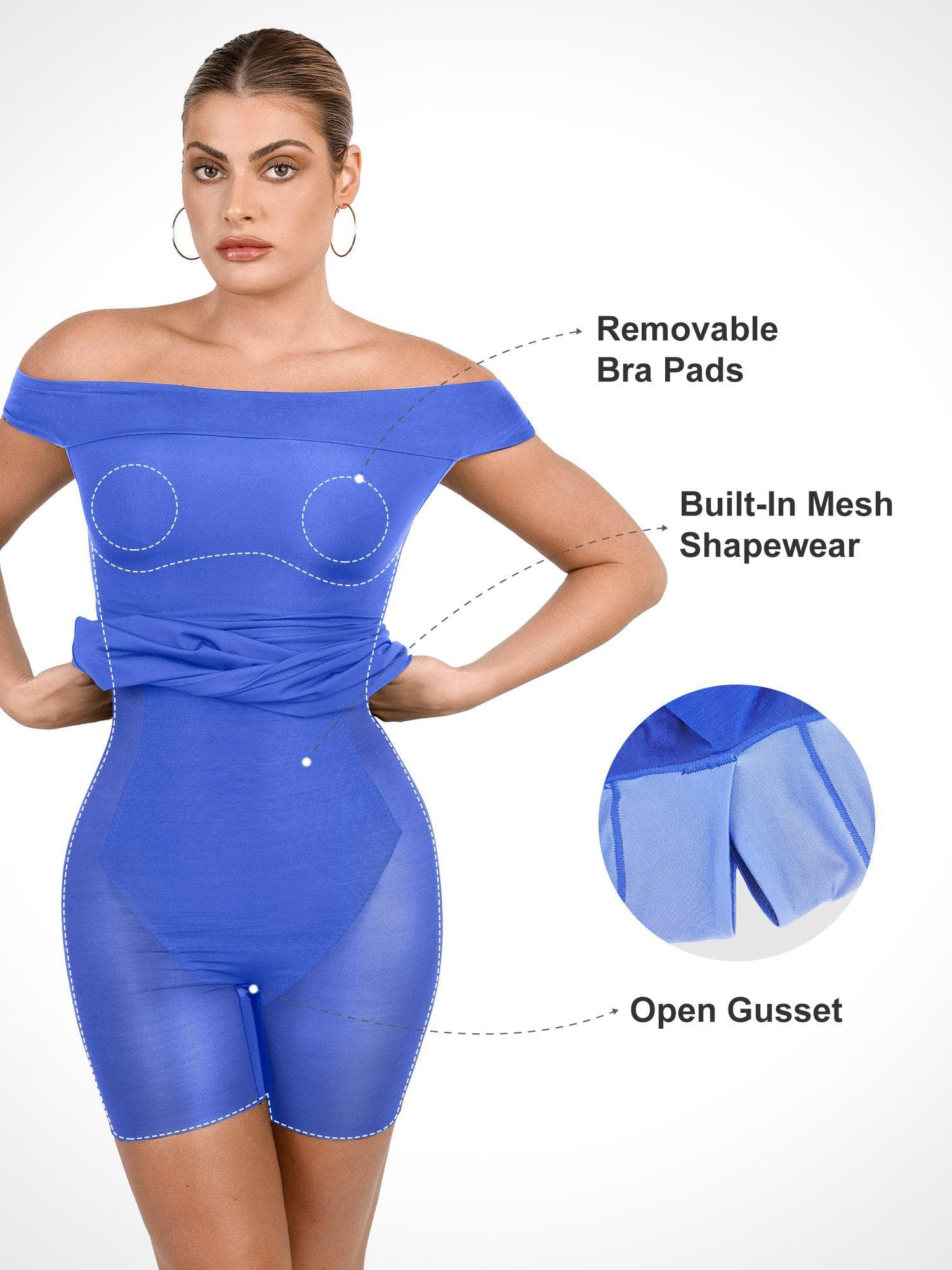 Popilush? Built-In Shapewear Off Shoulder Dresses