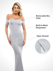 Popilush® Built-In Shapewear Off Shoulder Dresses