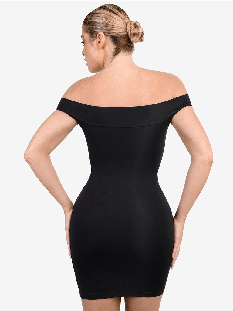 Popilush® Formal Bodycon Party Summer Dress Sale Built-In Shapewear Off Shoulder Mini Dress