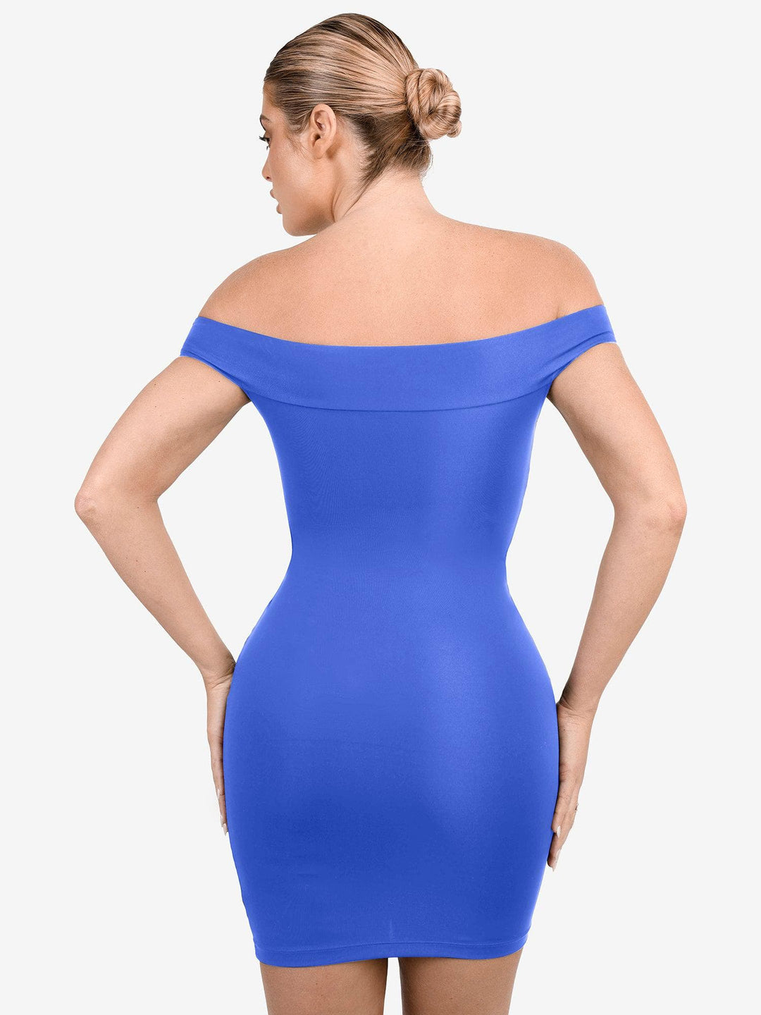 Off-Shoulder Bodycon Mini | Built-In Shapewear, Tummy - Popilush Off-Shoulder Bodycon Mini | Built-In Shapewear, Tummy - Popilush