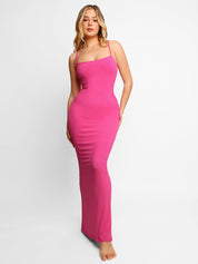 Popilush Shaping Slip Dress Pink / XS Soft Modal Loungewear 8 in 1 Built-In Shapewear Maxi Dress