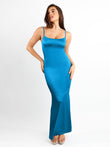 Popilush®: Teal Maxi Slip Dress - Elegant & Comfortable
