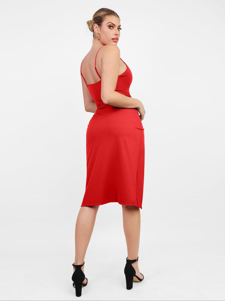 Red Strappy Midi Dress | PrettyLittleThing USA