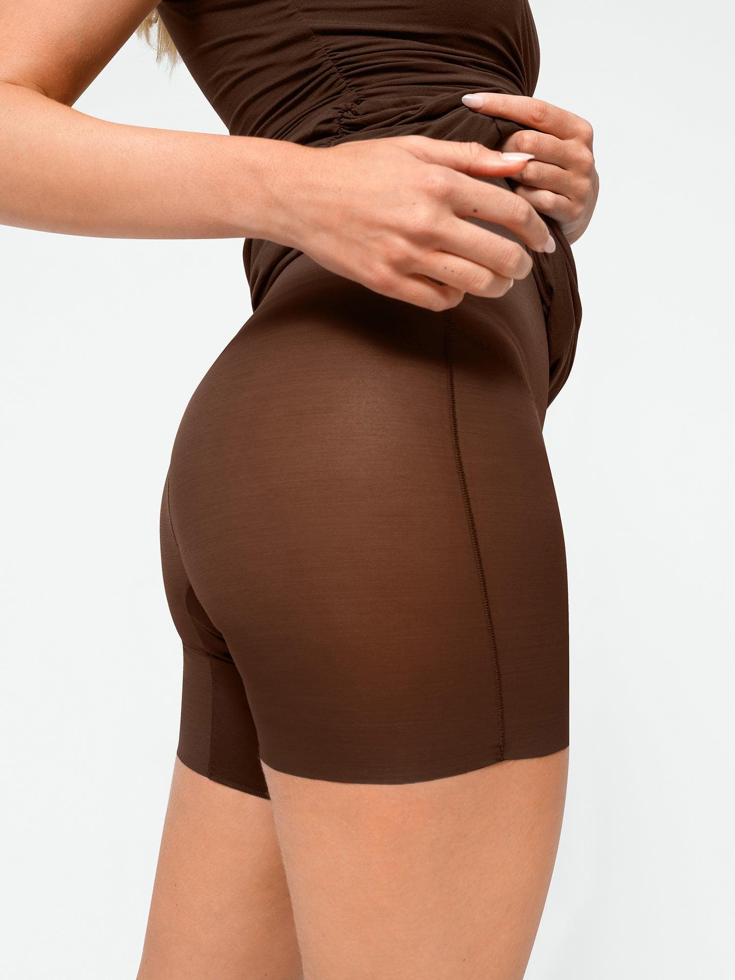 Shapewear Ruched Bodycon Cascade Mini Dress