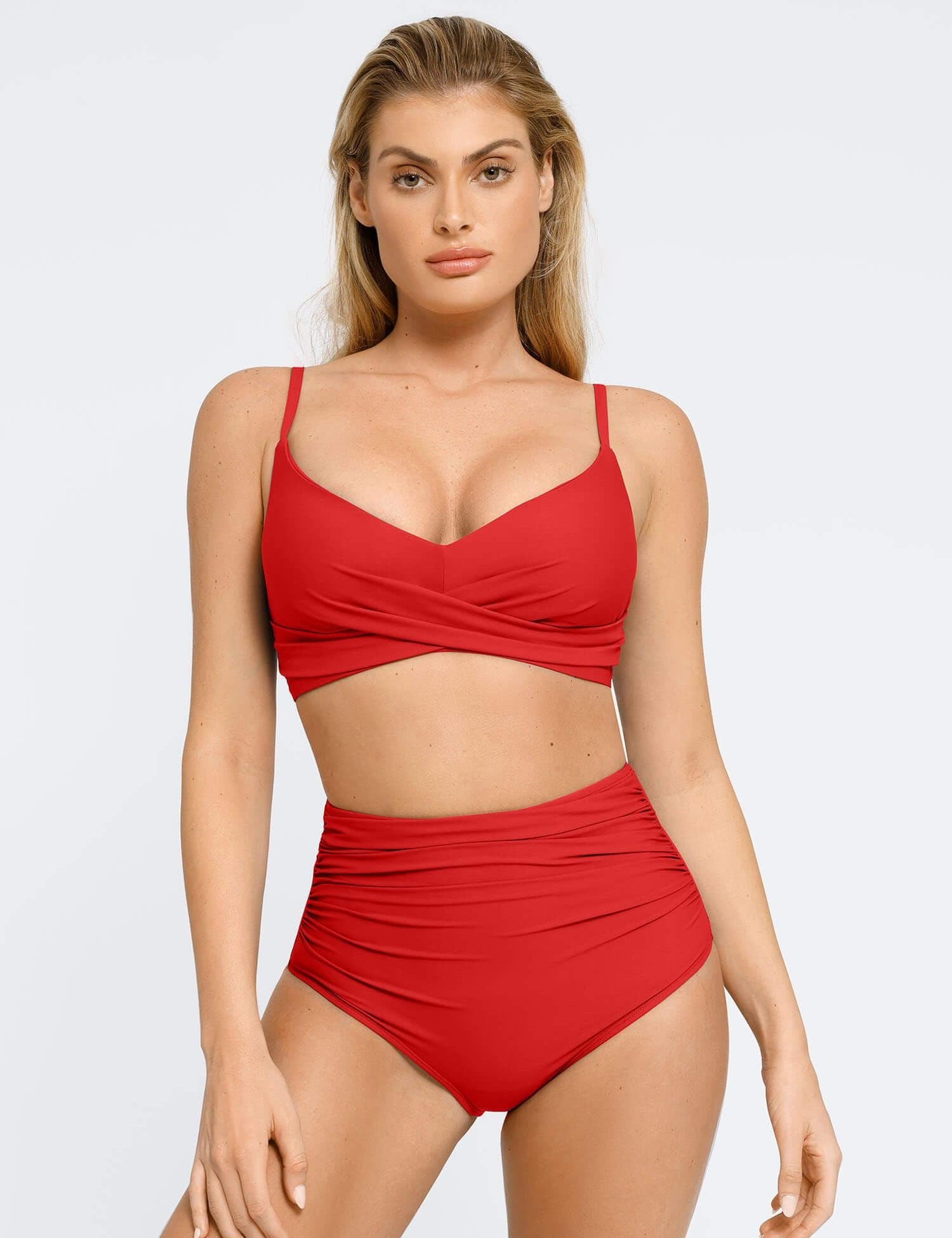 Popilush® One-Piece Shapewear Swimsuit  Or Ruched Bikini Set