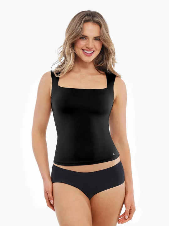 Popilush® Black / S Cloud-Touch Double-Layer Shaping Sleeveless Top