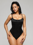 Popilush® Black Polka Dot / XS Cloud-Touch Shaping All-in-One Lace Bodysuit