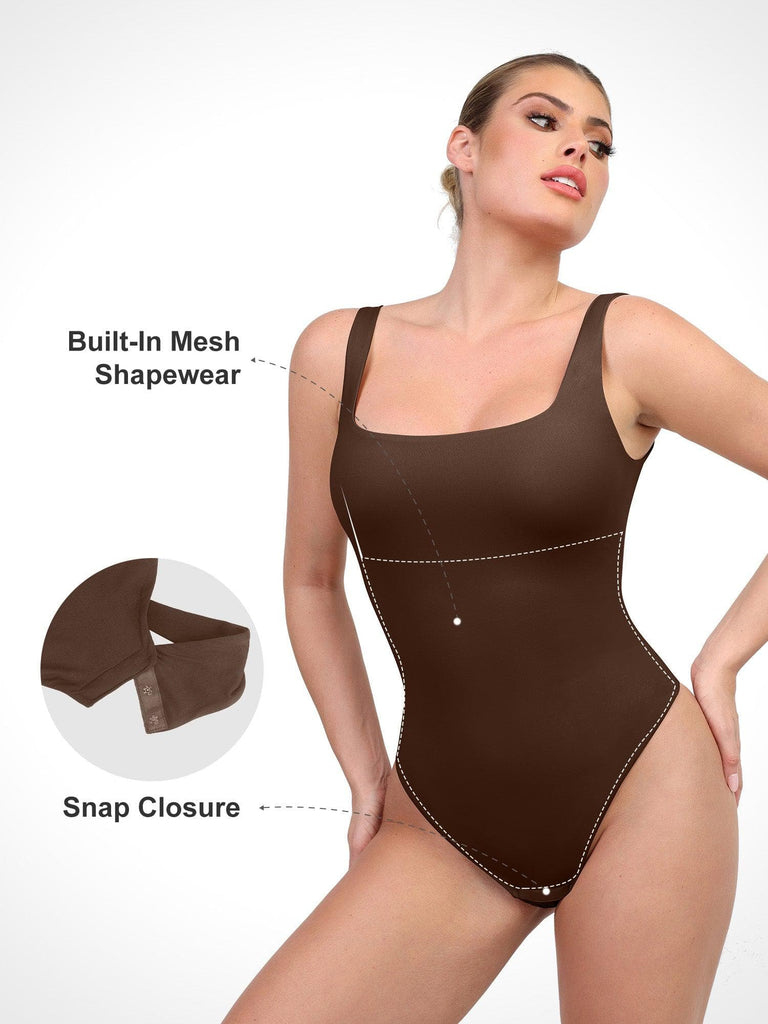 WXBDD Mesh Thongs Bodysuit Shapewear Seamless Full Body Shaper