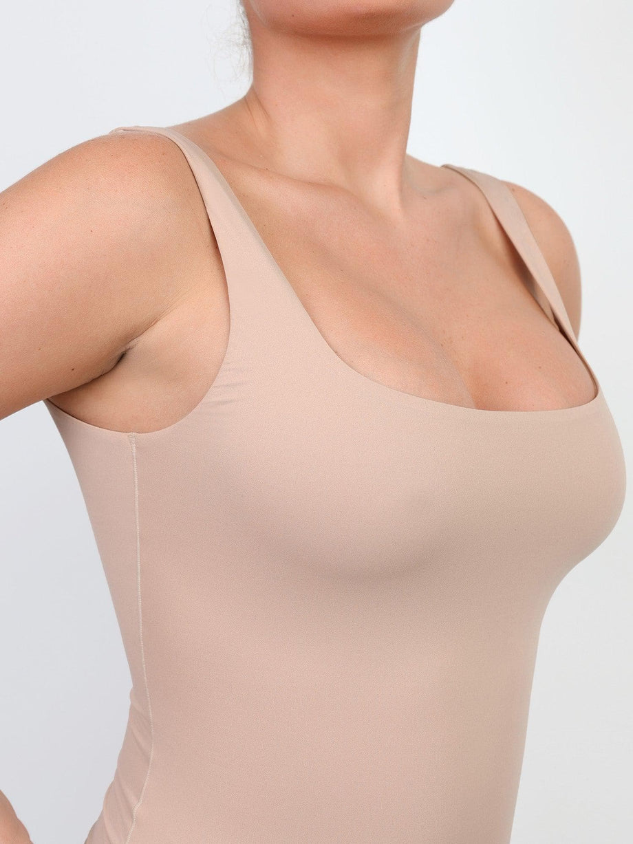 E. Spanx sleeveless nude bodysuit shapewear, size XL