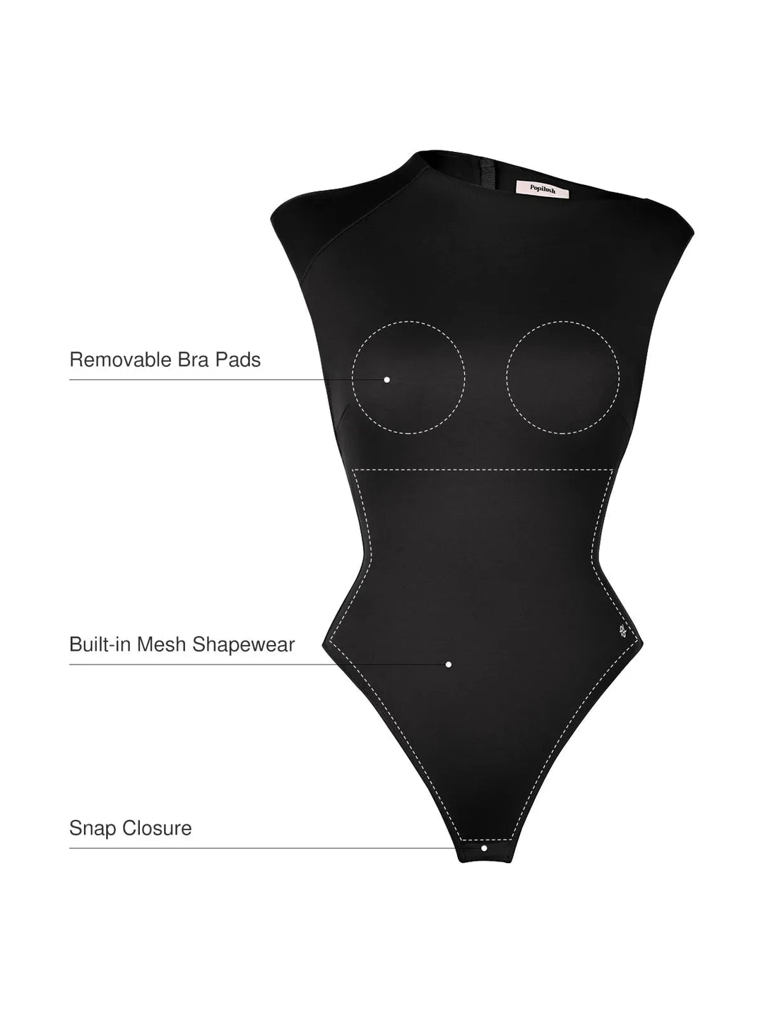 Popilush® ContourFlex All-in-One Fitted Bodysuit