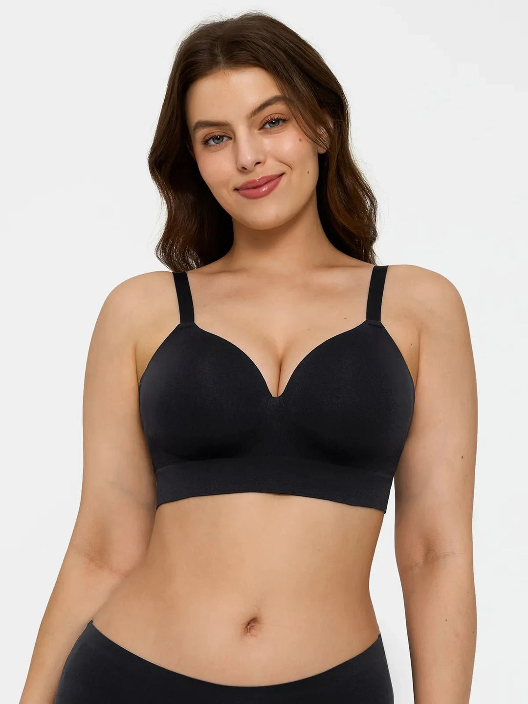 Popilush® Supportive No Underwire Bra ContourLift™ Seamless Wireless Shaping Push Up Bra