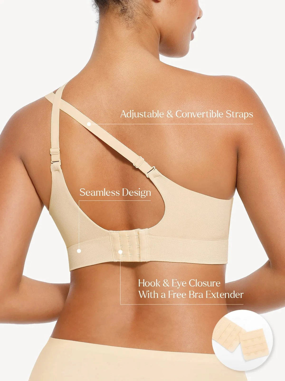Seamless Push-Up V-Neck Bra | Wide-Strap Comfort Popilush Seamless Push-Up V-Neck Bra | Wide-Strap Comfort Popilush