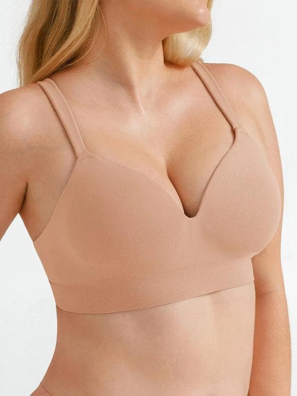 Popilush® Supportive No Underwire Bra ContourLift™ Seamless Wireless Shaping Push Up Bra
