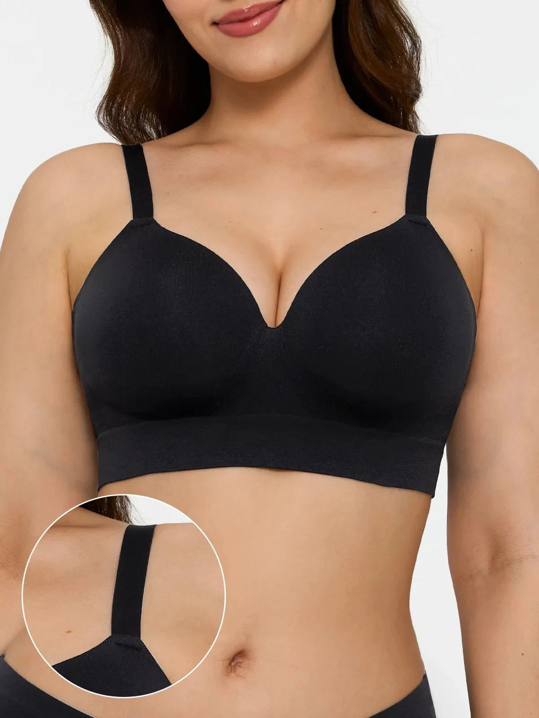 Popilush® Supportive No Underwire Bra ContourLift™ Seamless Wireless Shaping Push Up Bra
