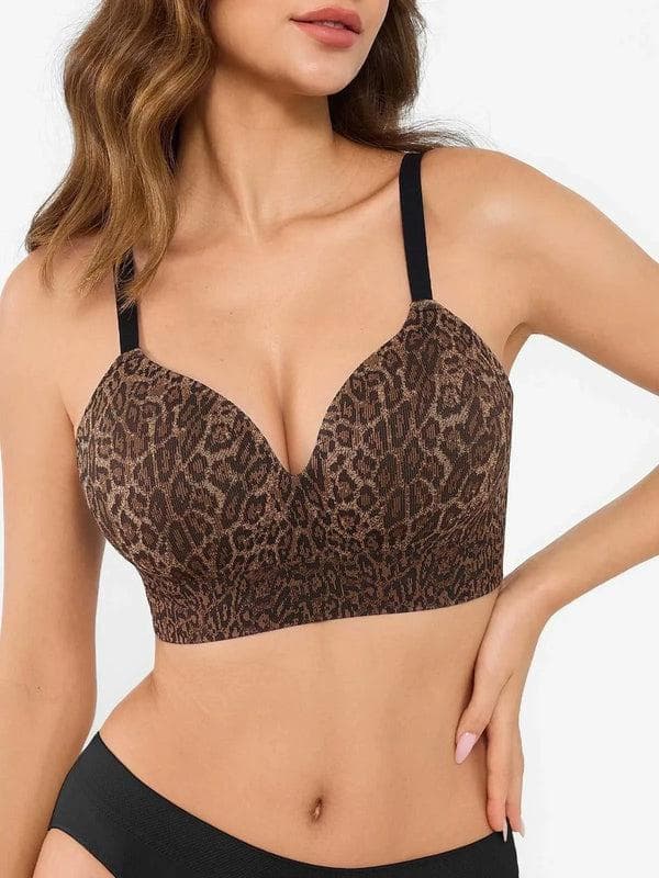 Popilush® Supportive No Underwire Bra ContourLift™ Seamless Wireless Shaping Push Up Bra