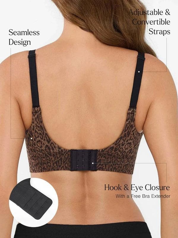 Popilush® Supportive No Underwire Bra ContourLift™ Seamless Wireless Shaping Push Up Bra