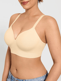 Popilush® Supportive No Underwire Bra Slim-strap Version / Beige / S ContourLift™ Seamless Wireless Shaping Push Up Bra