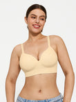 Popilush® Supportive No Underwire Bra Slim-strap Version / Beige / S ContourLift™ Seamless Wireless Shaping Push Up Bra