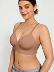 Popilush® Supportive No Underwire Bra Slim-strap Version / Coffee / S ContourLift™ Seamless Wireless Shaping Push Up Bra