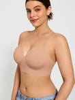 Popilush® Supportive No Underwire Bra Slim-strap Version / Dark Beige / S ContourLift™ Seamless Wireless Shaping Push Up Bra