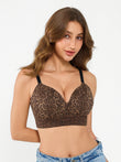 Popilush® Supportive No Underwire Bra Slim-strap Version / Leopard / S ContourLift™ Seamless Wireless Shaping Push Up Bra