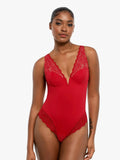 Popilush® Nighttime Top / Red / XS Day To Night Set Tummy Control Bodysuit Built-in Shapewear Pants