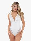 Popilush® Nighttime Top / White / XS Day To Night Set Tummy Control Bodysuit Built-in Shapewear Pants
