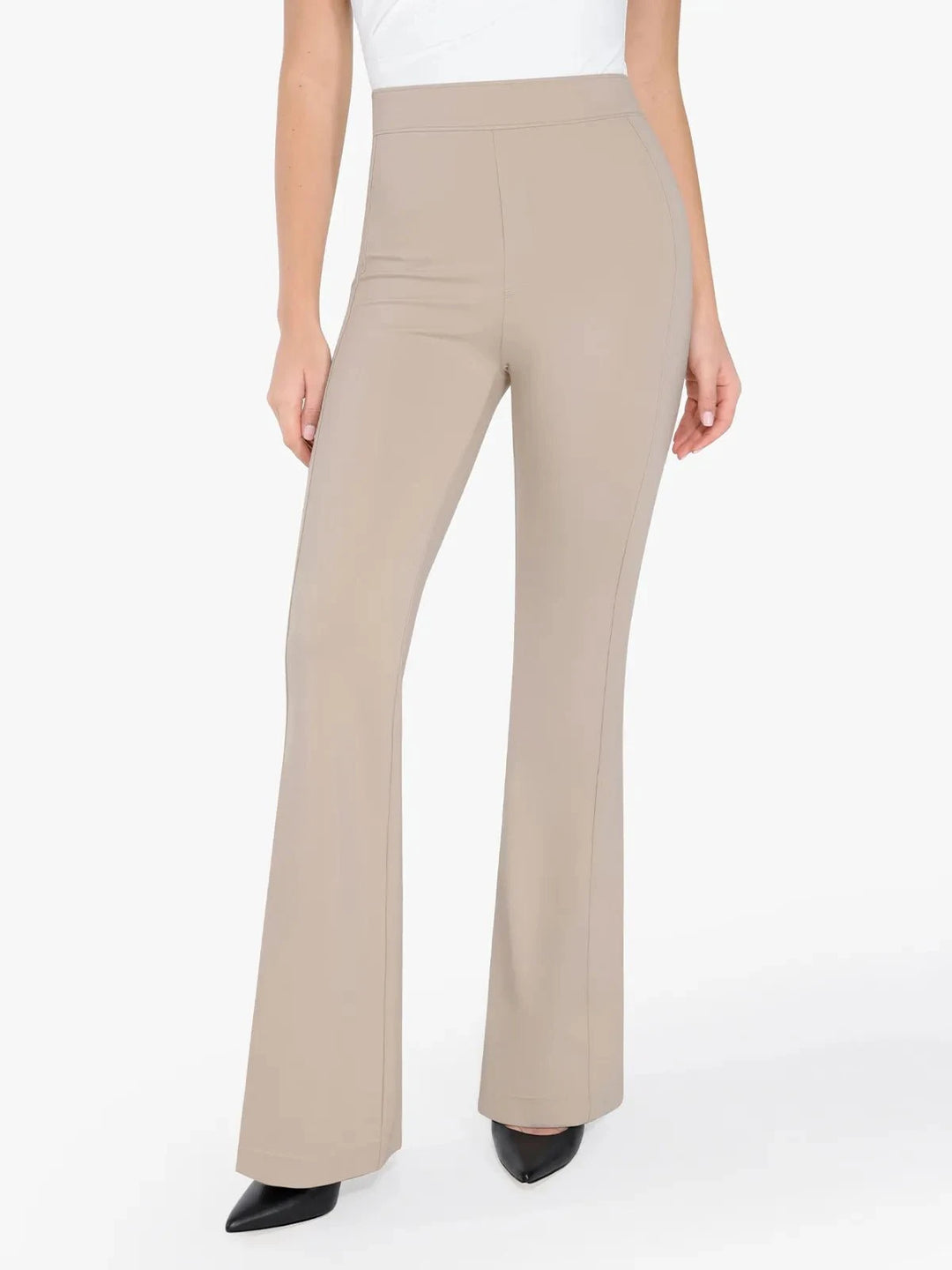 Popilush® Pants / Light Brown / XS Day To Night Set Tummy Control Bodysuit Built-in Shapewear Pants