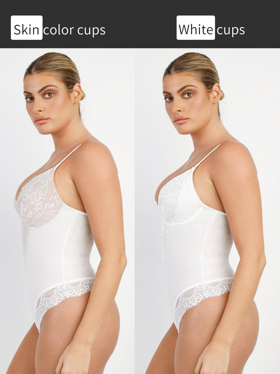 Pop Lace Bodysuit For Women Tummy Control Shapewear V Neck Backless Tank  Tops One Piece Body Shaper Fajas Thongs Sexy Body Shape