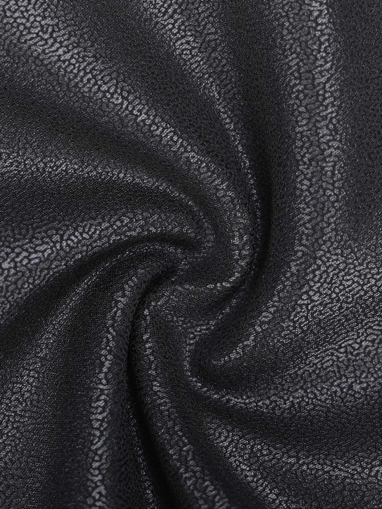 Popilush® Deep V-Neck Leather Shapewear Thong Bodysuit