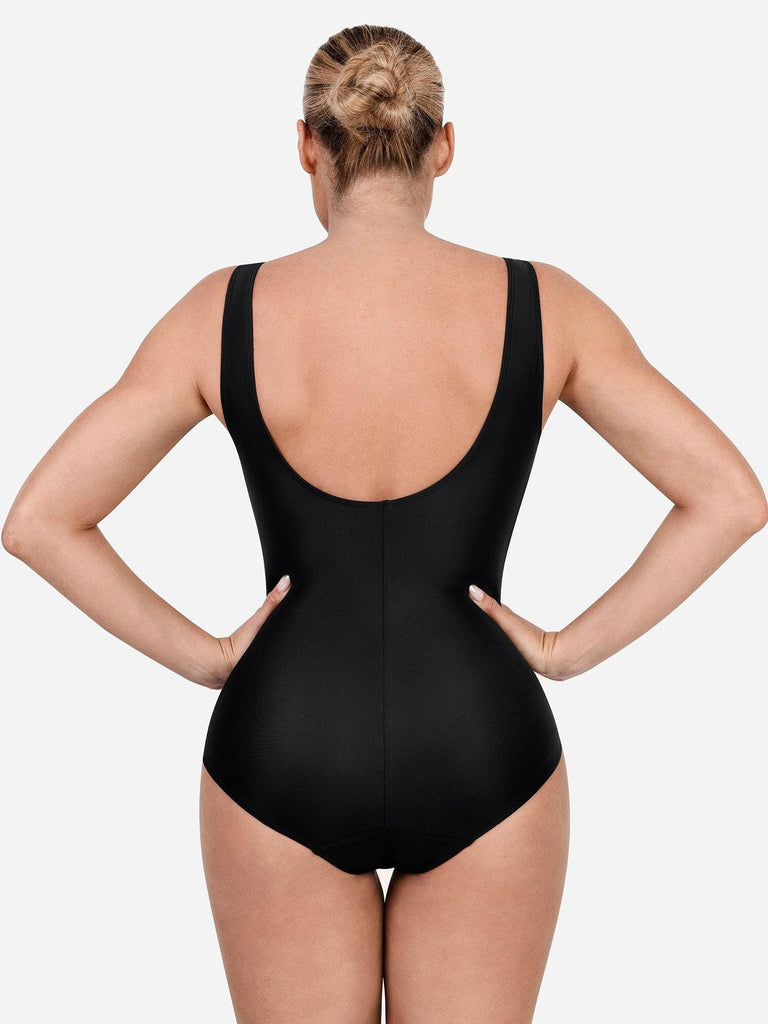 Popilush® TTS Tummy Control Slimming Swimwear Popilush V Neck One-Piece Shapewear Swinsuit