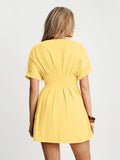 Popilush® Deep V Zip Front Two-Piece Sculpting Midi Dress