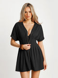 Popilush® Deep V Zip Front Two-Piece Sculpting Midi Dress