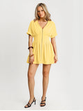 Popilush® Deep V Zip Front Two-Piece Sculpting Midi Dress