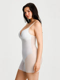 Popilush® Deep V Zip Front Two-Piece Sculpting Midi Dress