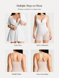 Popilush® Deep V Zip Front Two-Piece Sculpting Mini Dress