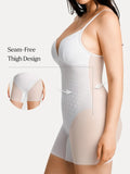 Popilush® Deep V Zip Front Two-Piece Sculpting Mini Dress