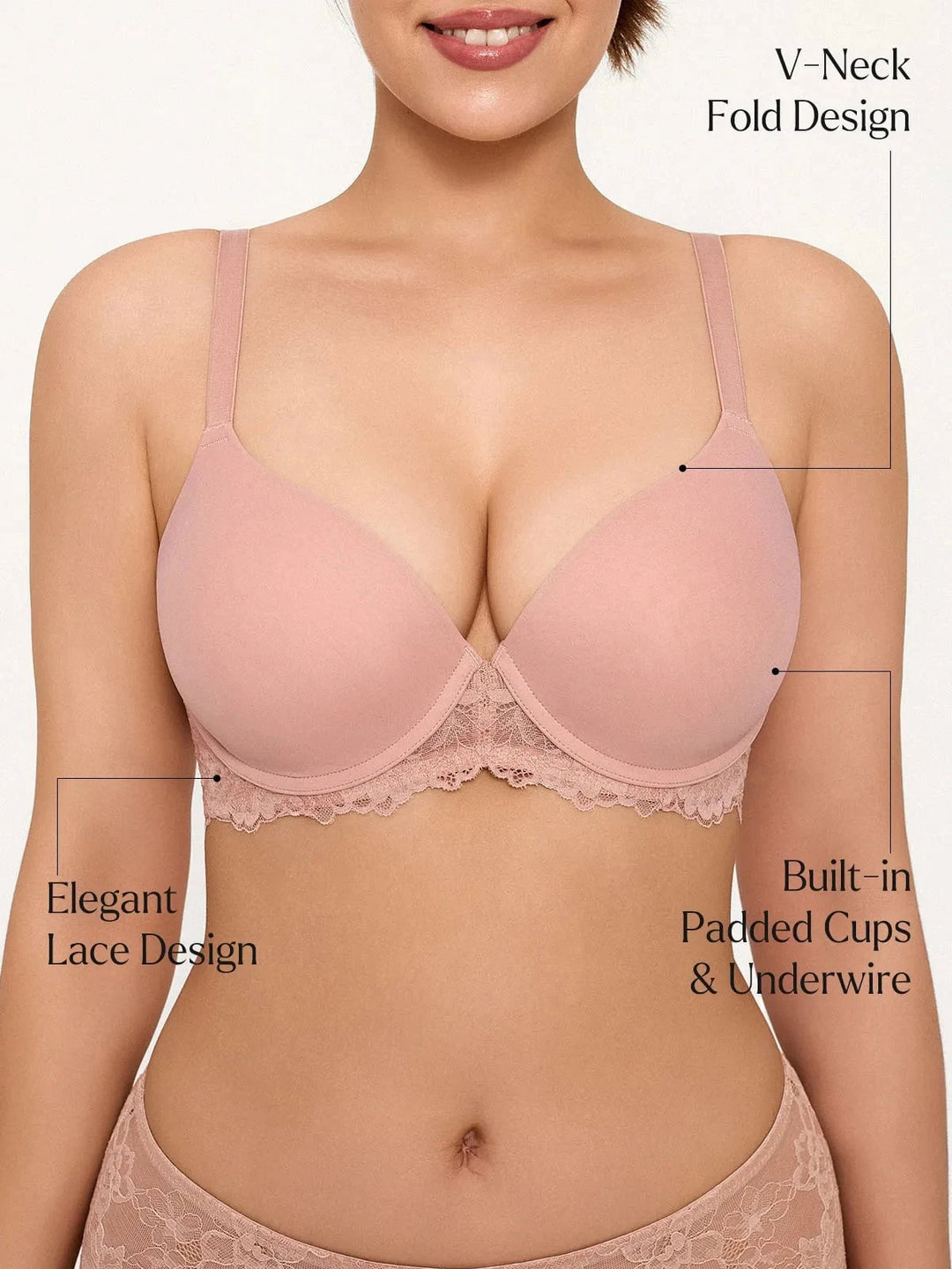 Popilush® Delicate Embrace Lace Underwire Bra