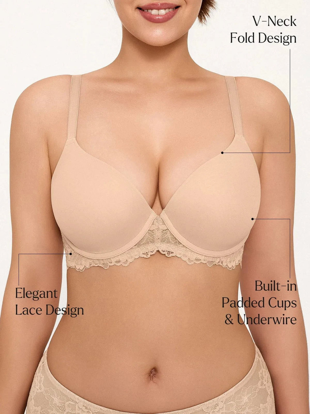 Popilush® Delicate Embrace Lace Underwire Bra