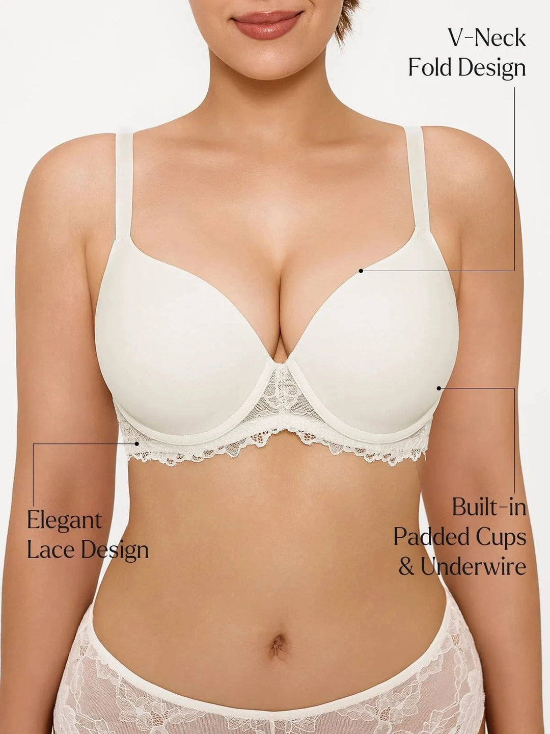 Popilush® Delicate Embrace Lace Underwire Bra