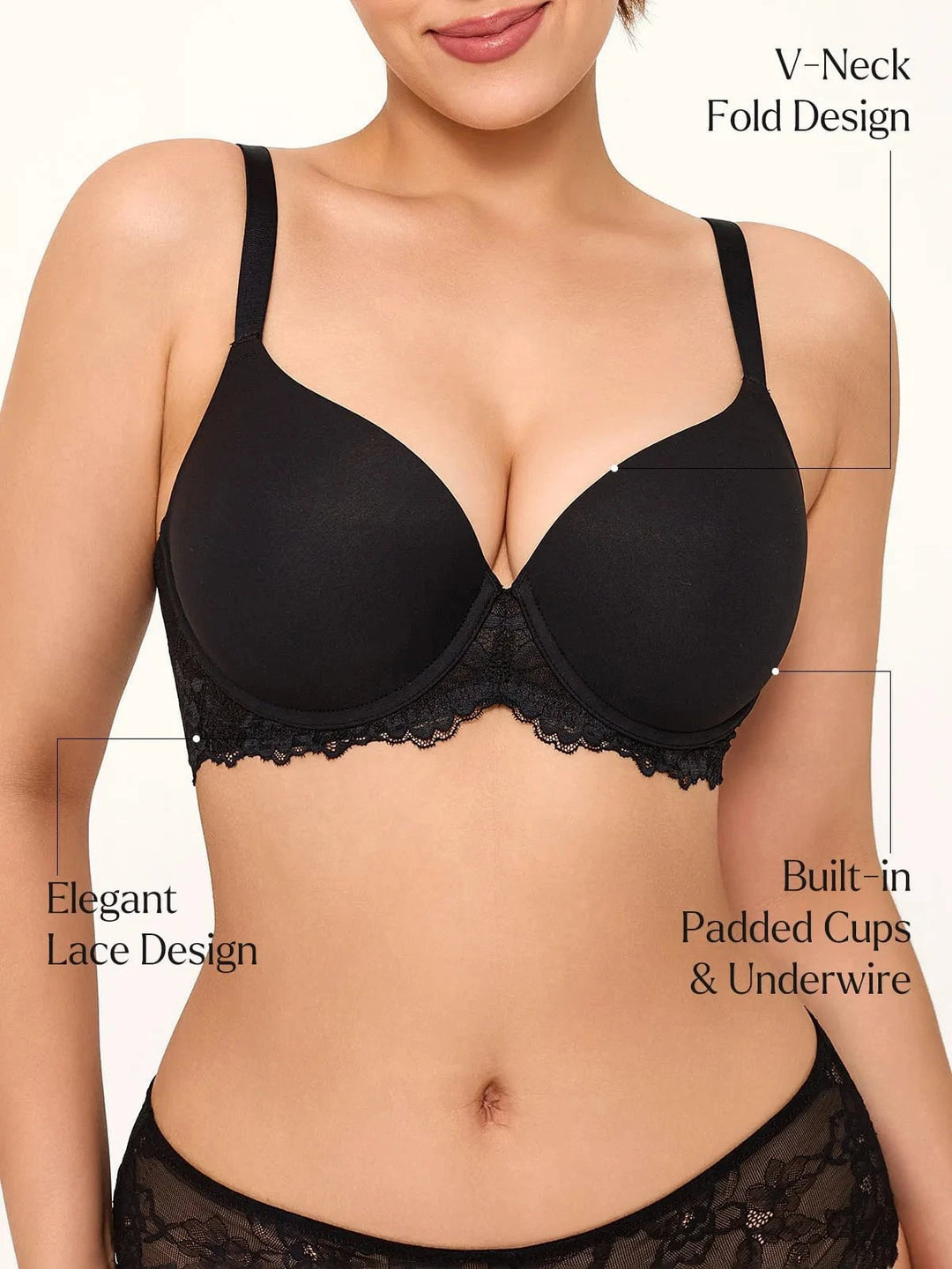Popilush® Delicate Embrace Lace Underwire Bra