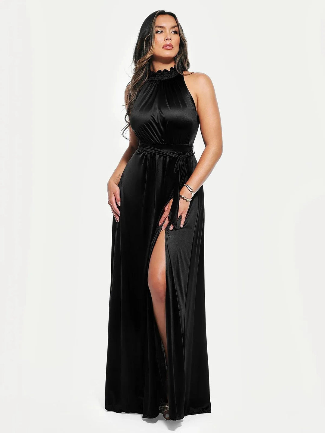 Floral Sculpting Maxi Dress | High-Neck Shapewear Popilush Floral Sculpting Maxi Dress | High-Neck Shapewear Popilush