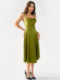 Popilush® Draped Neck All-in-One Shaping Maxi Dress