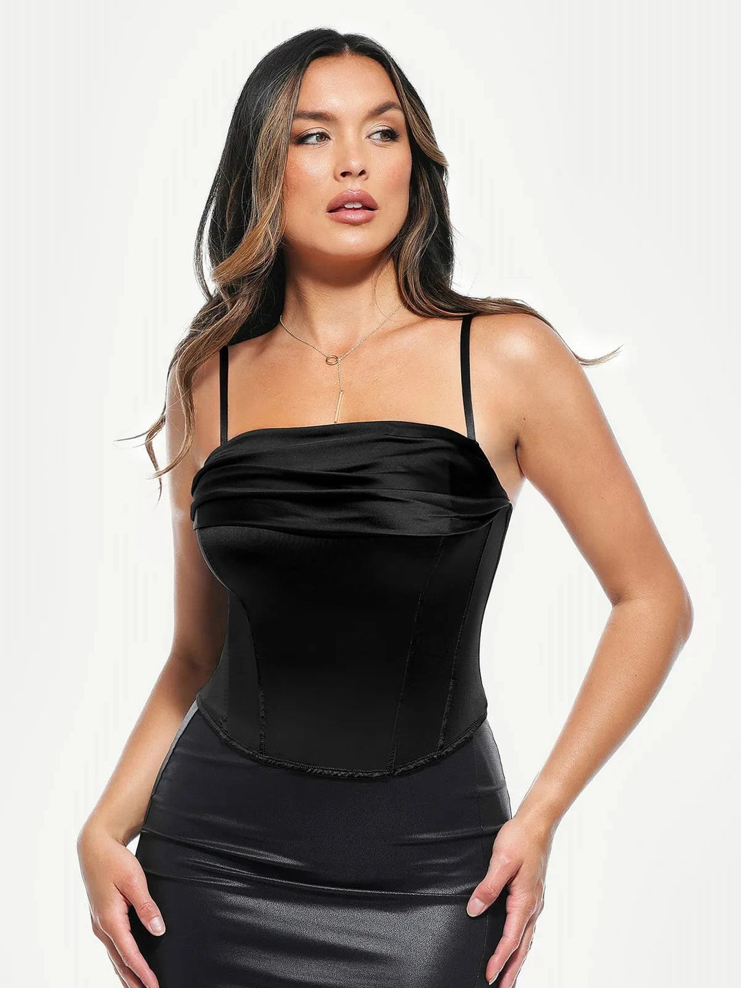 Popilush® Draped Sculpting Floral-print Camisole Top