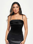 Popilush® Draped Sculpting Floral-print Camisole Top