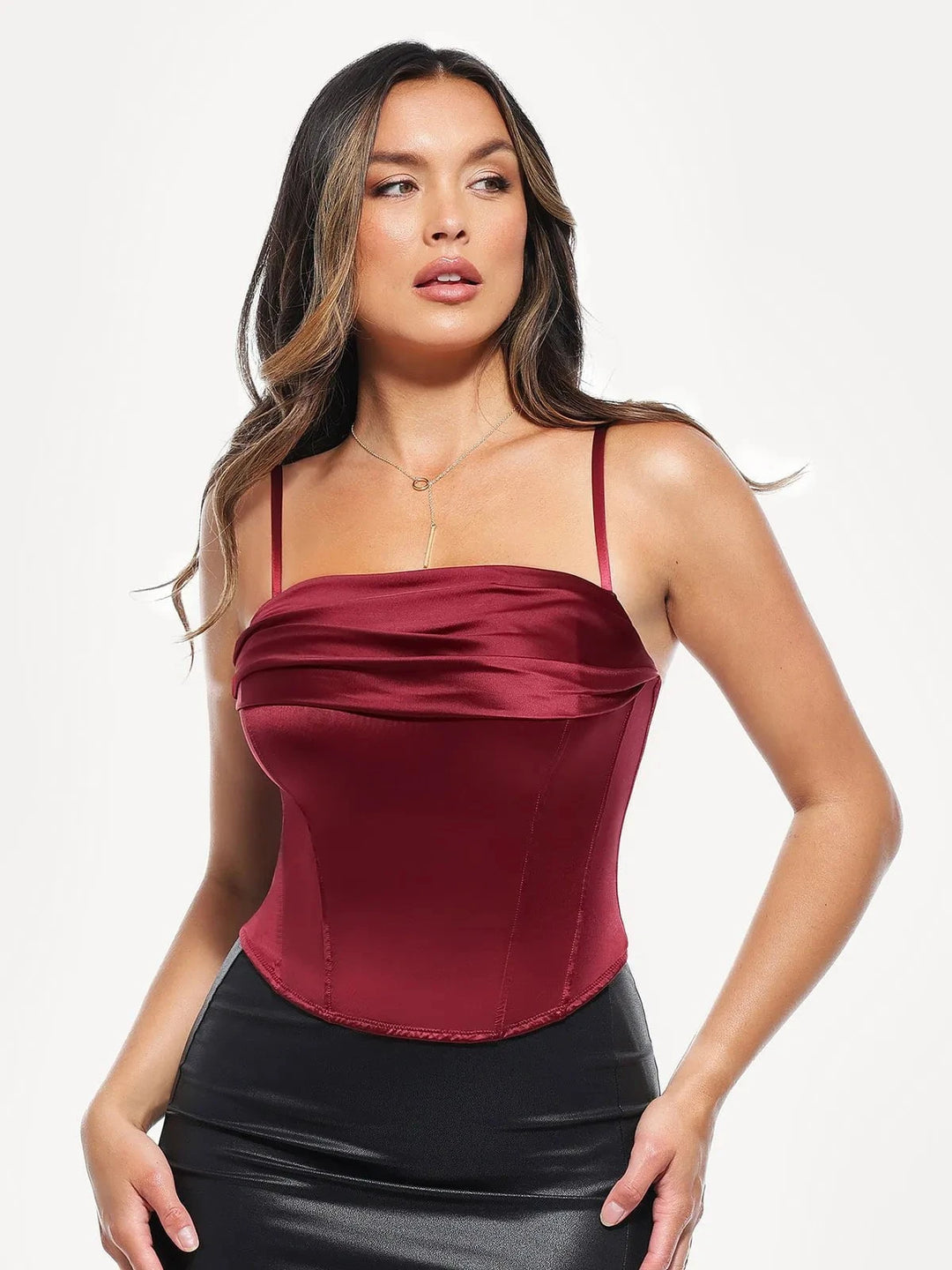 Popilush® Draped Sculpting Floral-print Camisole Top