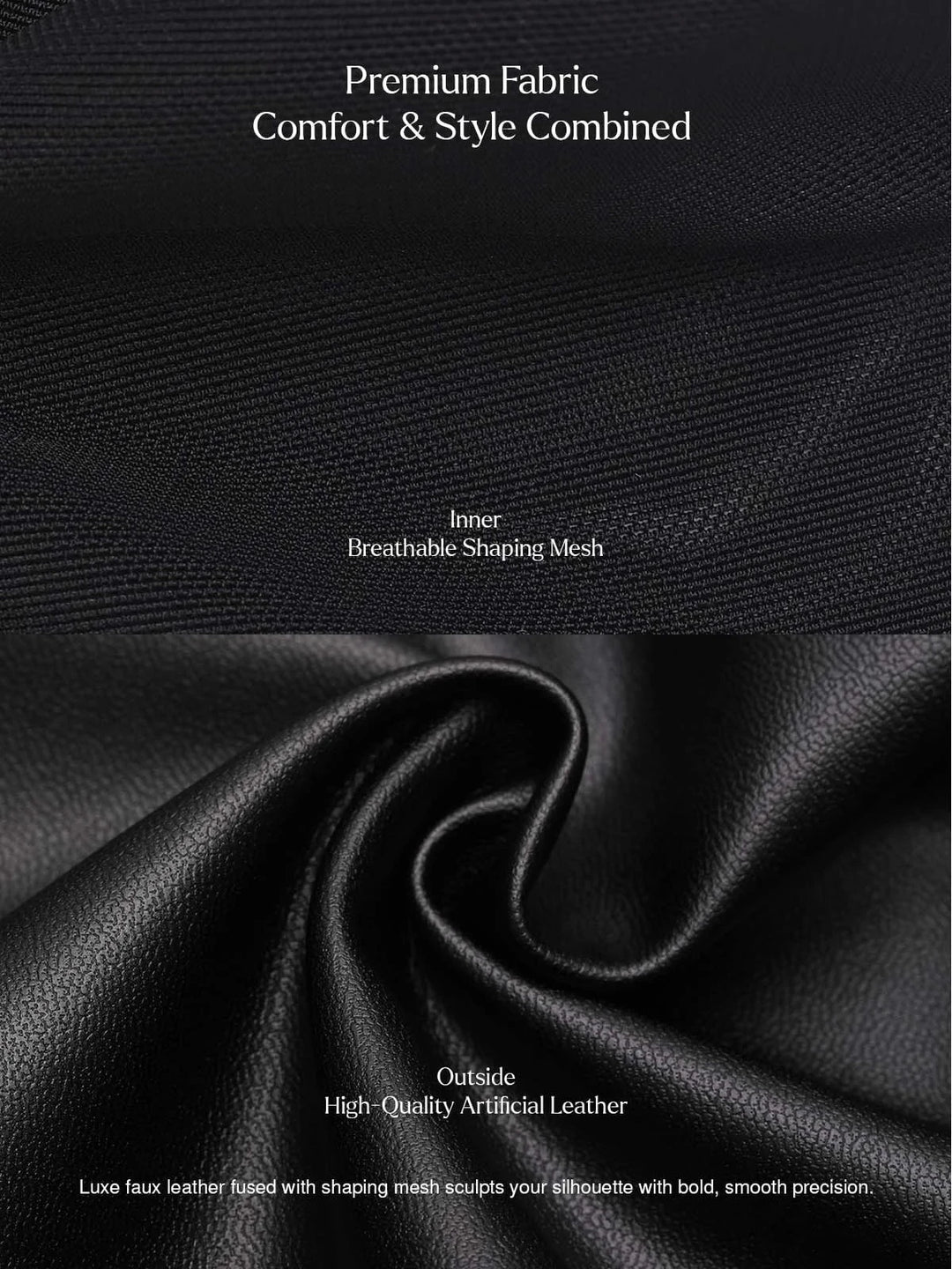 Popilush® Dual-Wear Sculpting Faux Leather Dress