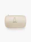 Cream mesh laundry bag with embroidered dress and 'Laundry bag' text